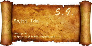 Sajti Ida névjegykártya